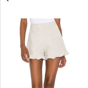 1. State beige linen shorts